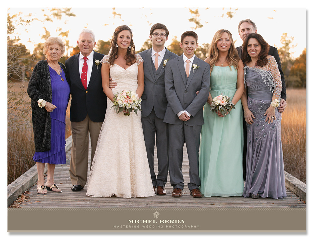 Photographing family portraits can be very challenging even at this beautiful venue the Daniel Island Club. I usually always request from my clients a family list and I can generally get this family photos captured correctly in 15 minutes. I had so much time when I finished taking the photos at The Daniel Island Club that I had a good 40 minutes left to capture the groom & the bride, and the bridal party.