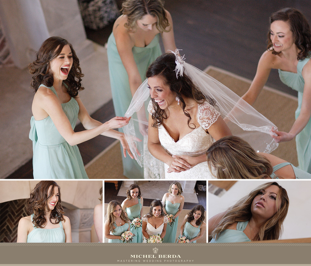 Aww the bride getting ready at the Mugdock Castle, the joy, and the bridesmaids having a great moment with the bride, seeing that moment and capturing it all as a wedding photographer in Charleston is how I want the clients to remember this great moment. 