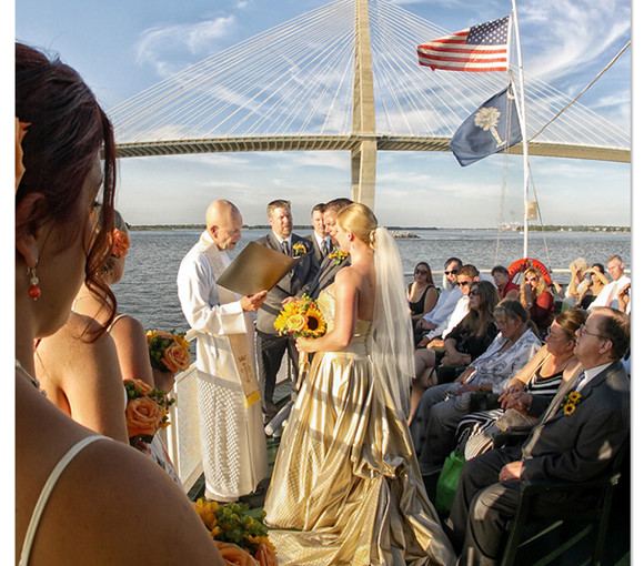 Borrowed And Blue Features Charleston Best Wedding Photographer Michel Berda For Donna & Paul Boat Wedding